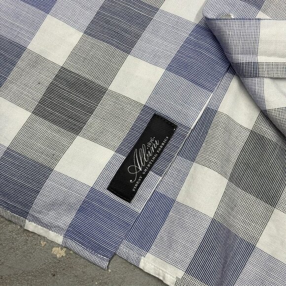 Hugo Boss Slim Fit Dress Shirt Plaid "Jason" Cotton Blue 38 15 Small - Picture 8 of 12